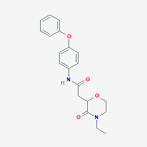 molecular formula C20H22N2O4 B502023 2-(4-ethyl-3-oxomorpholin-2-yl)-N-(4-phenoxyphenyl)acetamide CAS No. 727385-19-5
