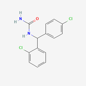 molecular formula C14H12Cl2N2O B5020236 N-[(2-chlorophenyl)(4-chlorophenyl)methyl]urea 