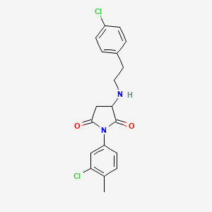 1-(3-chloro-4-methylphenyl)-3-{[2-(4-chlorophenyl)ethyl]amino}-2,5-pyrrolidinedione