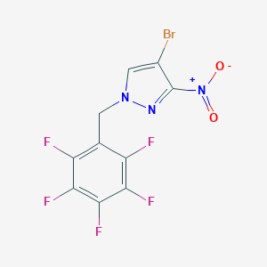 molecular formula C10H3BrF5N3O2 B502028 4-bromo-3-nitro-1-(2,3,4,5,6-pentafluorobenzyl)-1H-pyrazole 