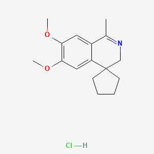 molecular formula C16H22ClNO2 B5020313 6,7-dimethoxy-1-methylspiro[3H-isoquinoline-4,1'-cyclopentane];hydrochloride 