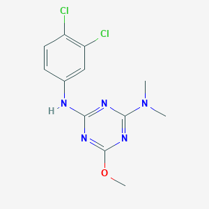 molecular formula C12H13Cl2N5O B5020326 N'-(3,4-dichlorophenyl)-6-methoxy-N,N-dimethyl-1,3,5-triazine-2,4-diamine 