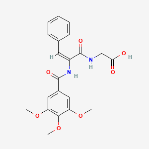 molecular formula C21H22N2O7 B5020333 N-{3-phenyl-2-[(3,4,5-trimethoxybenzoyl)amino]acryloyl}glycine 