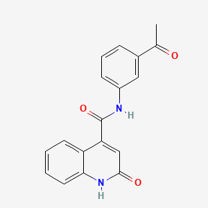 molecular formula C18H14N2O3 B5020340 N-(3-acetylphenyl)-2-oxo-1,2-dihydro-4-quinolinecarboxamide 