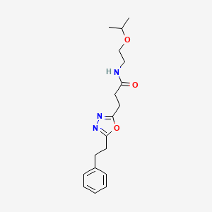 N-(2-isopropoxyethyl)-3-[5-(2-phenylethyl)-1,3,4-oxadiazol-2-yl]propanamide