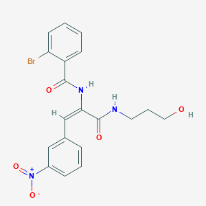 molecular formula C19H18BrN3O5 B5020371 2-bromo-N-[(E)-3-(3-hydroxypropylamino)-1-(3-nitrophenyl)-3-oxoprop-1-en-2-yl]benzamide 