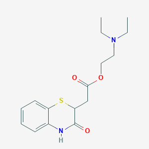 molecular formula C16H22N2O3S B502038 2-(diethylamino)ethyl (3-oxo-3,4-dihydro-2H-1,4-benzothiazin-2-yl)acetate 