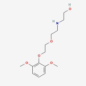 molecular formula C14H23NO5 B5020383 2-({2-[2-(2,6-dimethoxyphenoxy)ethoxy]ethyl}amino)ethanol 