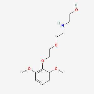 molecular formula C14H23NO5 B5020383 2-[2-[2-(2,6-Dimethoxyphenoxy)ethoxy]ethylamino]ethanol 