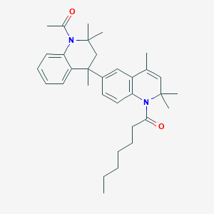 1-acetyl-1'-heptanoyl-2,2,2',2',4,4'-hexamethyl-1,1',2,2',3,4-hexahydro-4,6'-biquinoline