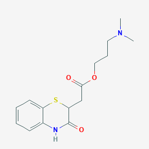 molecular formula C15H20N2O3S B502039 3-(dimethylamino)propyl (3-oxo-3,4-dihydro-2H-1,4-benzothiazin-2-yl)acetate 