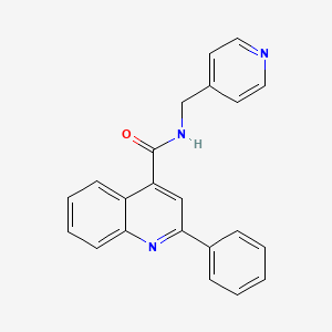 molecular formula C22H17N3O B5020394 2-phenyl-N-(4-pyridinylmethyl)-4-quinolinecarboxamide 