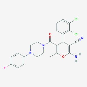 molecular formula C24H21Cl2FN4O2 B5020401 2-amino-4-(2,3-dichlorophenyl)-5-{[4-(4-fluorophenyl)-1-piperazinyl]carbonyl}-6-methyl-4H-pyran-3-carbonitrile 