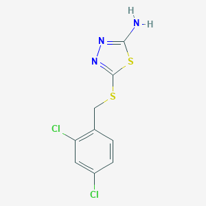 molecular formula C9H7Cl2N3S2 B502043 5-{[(2,4-Dichlorophenyl)methyl]sulfanyl}-1,3,4-thiadiazol-2-amine CAS No. 299933-96-3