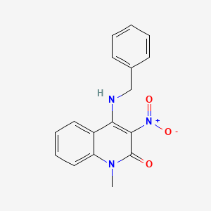 molecular formula C17H15N3O3 B5020435 4-(benzylamino)-1-methyl-3-nitro-2(1H)-quinolinone CAS No. 141945-52-0