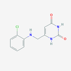 molecular formula C11H10ClN3O2 B502045 6-[(2-chloroanilino)methyl]-2,4(1H,3H)-pyrimidinedione 