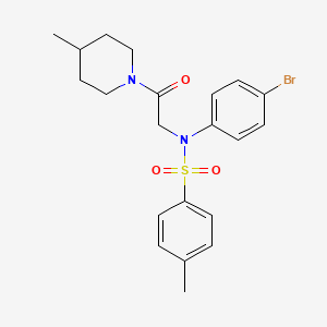 N-(4-bromophenyl)-4-methyl-N-[2-(4-methyl-1-piperidinyl)-2-oxoethyl]benzenesulfonamide