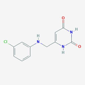 molecular formula C11H10ClN3O2 B502046 6-[(3-chloroanilino)methyl]-2,4(1H,3H)-pyrimidinedione 