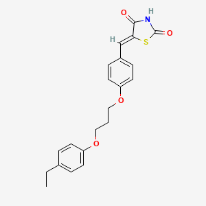 5-{4-[3-(4-ethylphenoxy)propoxy]benzylidene}-1,3-thiazolidine-2,4-dione