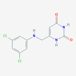 molecular formula C11H9Cl2N3O2 B502048 6-[(3,5-dichloroanilino)methyl]-2,4(1H,3H)-pyrimidinedione 