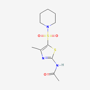 N-[4-methyl-5-(1-piperidinylsulfonyl)-1,3-thiazol-2-yl]acetamide