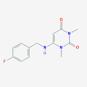 6-[(4-Fluorophenyl)methylamino]-1,3-dimethylpyrimidine-2,4-dione