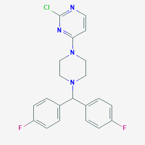 molecular formula C21H19ClF2N4 B502052 4-{4-[Bis(4-fluorophenyl)methyl]-1-piperazinyl}-2-chloropyrimidine 