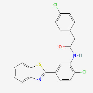 N-[5-(1,3-benzothiazol-2-yl)-2-chlorophenyl]-2-(4-chlorophenyl)acetamide