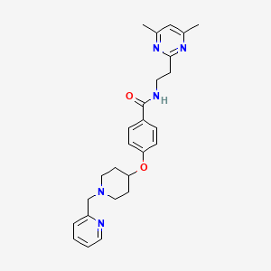 N-[2-(4,6-dimethyl-2-pyrimidinyl)ethyl]-4-{[1-(2-pyridinylmethyl)-4-piperidinyl]oxy}benzamide