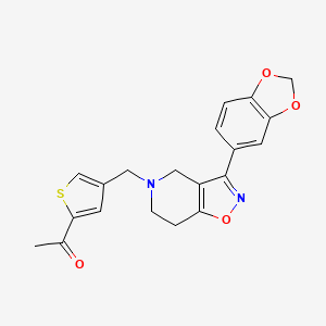 molecular formula C20H18N2O4S B5020557 1-(4-{[3-(1,3-benzodioxol-5-yl)-6,7-dihydroisoxazolo[4,5-c]pyridin-5(4H)-yl]methyl}-2-thienyl)ethanone 