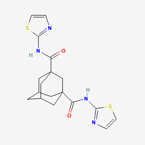 molecular formula C18H20N4O2S2 B5020581 N,N'-二-1,3-噻唑-2-基-1,3-金刚烷二甲酰胺 