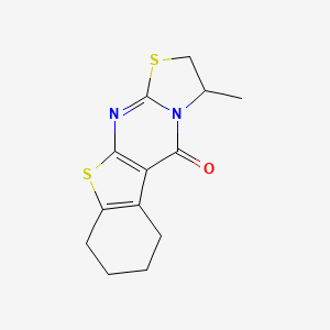 molecular formula C13H14N2OS2 B5020587 3-methyl-2,3,6,7,8,9-hexahydro-5H-[1]benzothieno[2,3-d][1,3]thiazolo[3,2-a]pyrimidin-5-one 