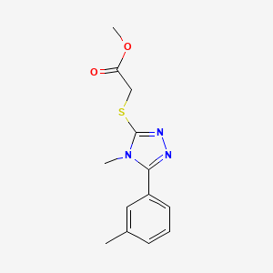 molecular formula C13H15N3O2S B5020596 methyl {[4-methyl-5-(3-methylphenyl)-4H-1,2,4-triazol-3-yl]thio}acetate 