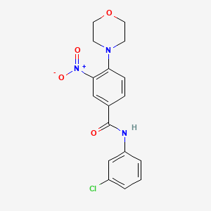 molecular formula C17H16ClN3O4 B5020601 N-(3-chlorophenyl)-4-(4-morpholinyl)-3-nitrobenzamide 