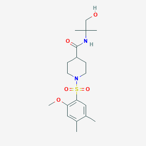 N-(2-hydroxy-1,1-dimethylethyl)-1-[(2-methoxy-4,5-dimethylphenyl)sulfonyl]-4-piperidinecarboxamide