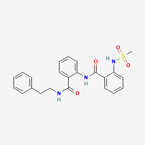 molecular formula C23H23N3O4S B5020614 2-[(methylsulfonyl)amino]-N-(2-{[(2-phenylethyl)amino]carbonyl}phenyl)benzamide 