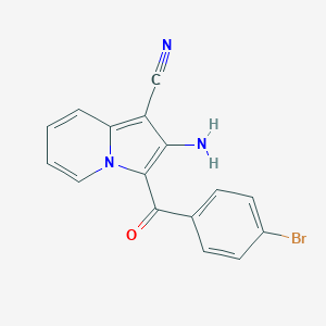 molecular formula C16H10BrN3O B502062 2-Amino-3-(4-bromobenzoyl)indolizine-1-carbonitrile CAS No. 353262-89-2