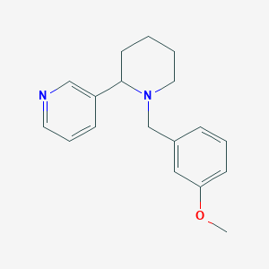 molecular formula C18H22N2O B5020628 3-[1-(3-methoxybenzyl)-2-piperidinyl]pyridine 