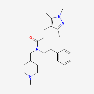 N-[(1-methyl-4-piperidinyl)methyl]-N-(2-phenylethyl)-3-(1,3,5-trimethyl-1H-pyrazol-4-yl)propanamide