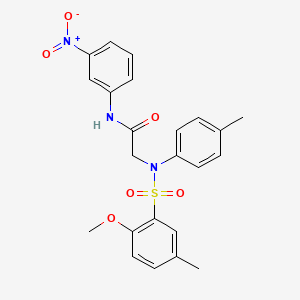 N~2~-[(2-methoxy-5-methylphenyl)sulfonyl]-N~2~-(4-methylphenyl)-N~1~-(3-nitrophenyl)glycinamide