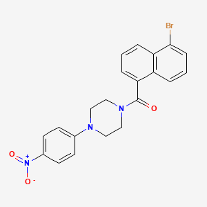 molecular formula C21H18BrN3O3 B5020651 1-(5-bromo-1-naphthoyl)-4-(4-nitrophenyl)piperazine 