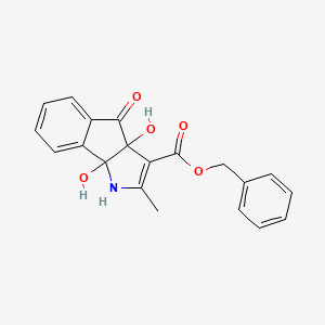 molecular formula C20H17NO5 B5020653 benzyl 3a,8b-dihydroxy-2-methyl-4-oxo-1,3a,4,8b-tetrahydroindeno[1,2-b]pyrrole-3-carboxylate 