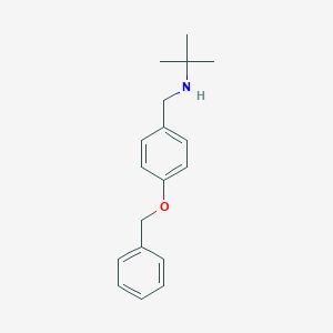 molecular formula C18H23NO B502069 N-[4-(benzyloxy)benzyl]-N-(tert-butyl)amine 