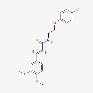 molecular formula C19H20ClNO4 B5020708 N-[2-(4-chlorophenoxy)ethyl]-3-(3,4-dimethoxyphenyl)acrylamide 