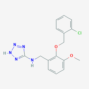 molecular formula C16H16ClN5O2 B502071 N-{2-[(2-chlorobenzyl)oxy]-3-methoxybenzyl}-1H-tetrazol-5-amine CAS No. 878713-76-9