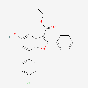 ethyl 7-(4-chlorophenyl)-5-hydroxy-2-phenyl-1-benzofuran-3-carboxylate