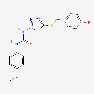 N-{5-[(4-fluorobenzyl)thio]-1,3,4-thiadiazol-2-yl}-N'-(4-methoxyphenyl)urea