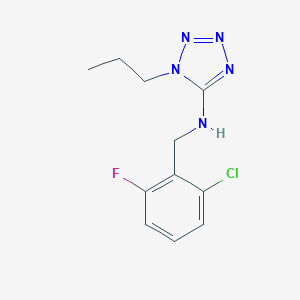 molecular formula C11H13ClFN5 B502076 N-(2-chloro-6-fluorobenzyl)-N-(1-propyl-1H-tetraazol-5-yl)amine 