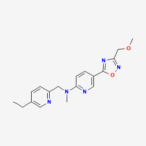 N-[(5-ethyl-2-pyridinyl)methyl]-5-[3-(methoxymethyl)-1,2,4-oxadiazol-5-yl]-N-methyl-2-pyridinamine