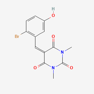 molecular formula C13H11BrN2O4 B5020792 5-(2-bromo-5-hydroxybenzylidene)-1,3-dimethyl-2,4,6(1H,3H,5H)-pyrimidinetrione 